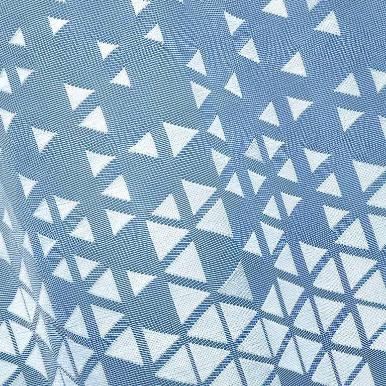 Goldea žakárová záclona - geometrické trojuholníčky - metráž 180 cm