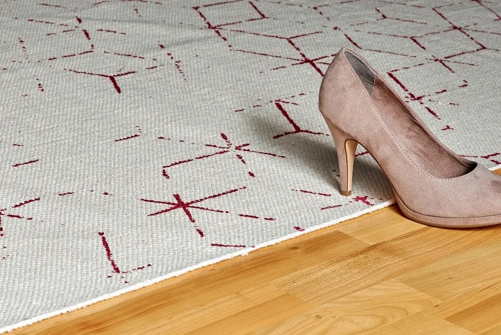 Obsession, AKCIA: 80x150 cm Ručne tkaný kusový koberec Stockholm 342 FUCHSIA, biela, obývacia izba