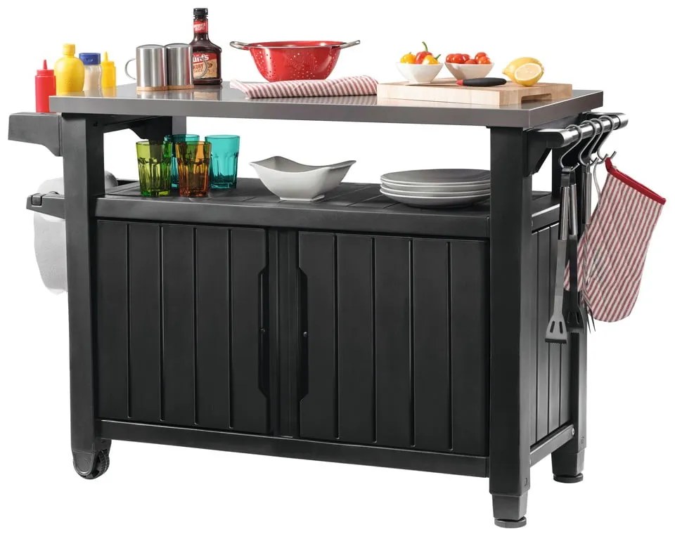 Odkladací grilovací stolík 134x52 cm Unity – Keter