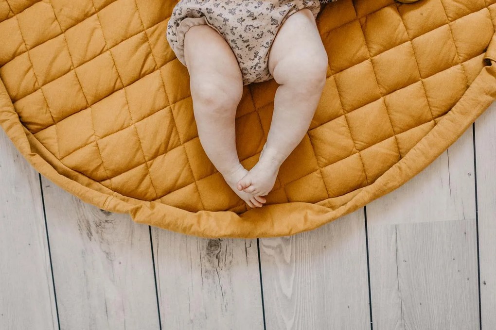 PLAY&GO BABY Organic Hracia podložka / Vak na hračky / Taška - Hořčicová