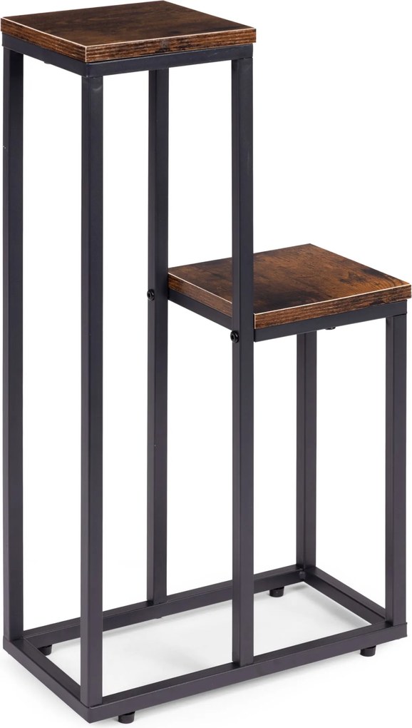 Stojan na květiny EVELIN 67x34,5 cm hnědý/černý