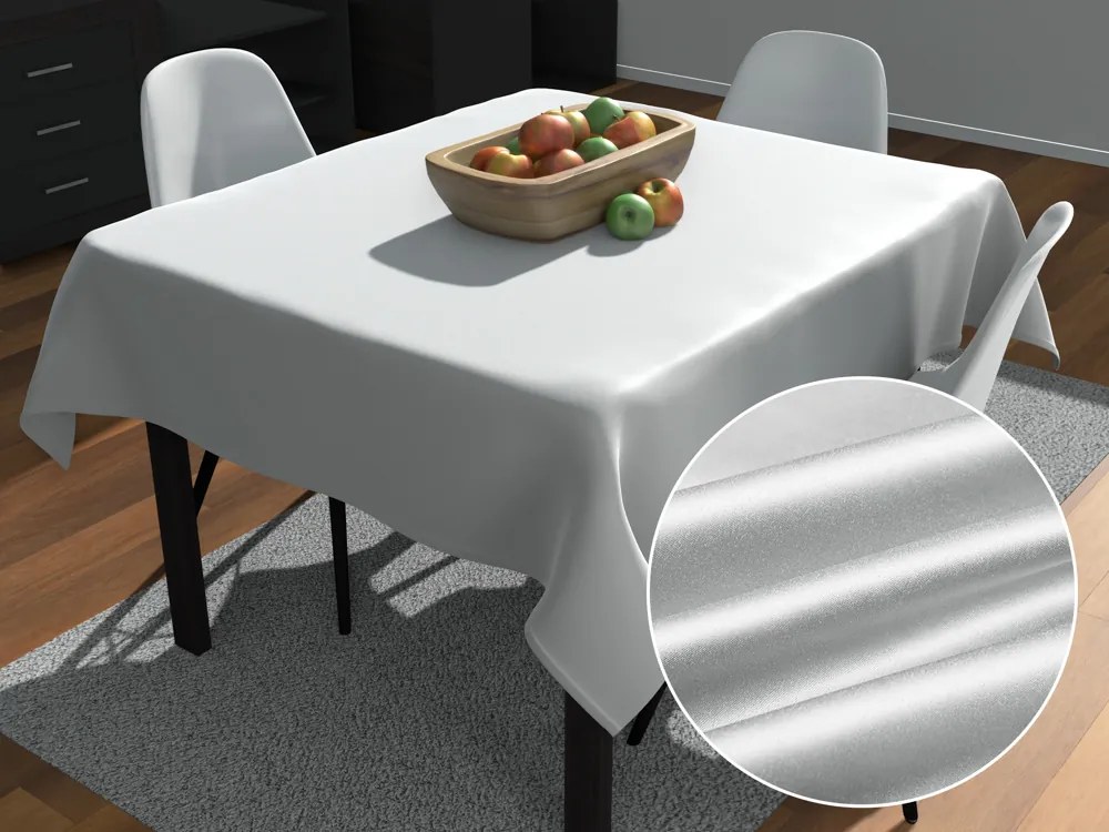 Biante Saténový štvorcový obrus polyesterový Satén LUX-011 Strieborný 140x140 cm