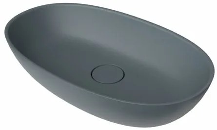 Umývadlo na dosku SAT Aula 60x36 cm tmavě šedá mat bez otvoru pre batériu, bez prepadu SATAU6036MG, 1 ks