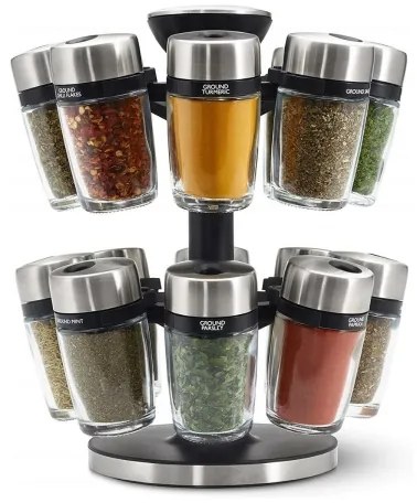 Cole&Mason - Otočný stojan s koreničkami MASTER 17 ks