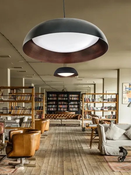 Rustikálny luster Lenox 40 SMART čierne/Co