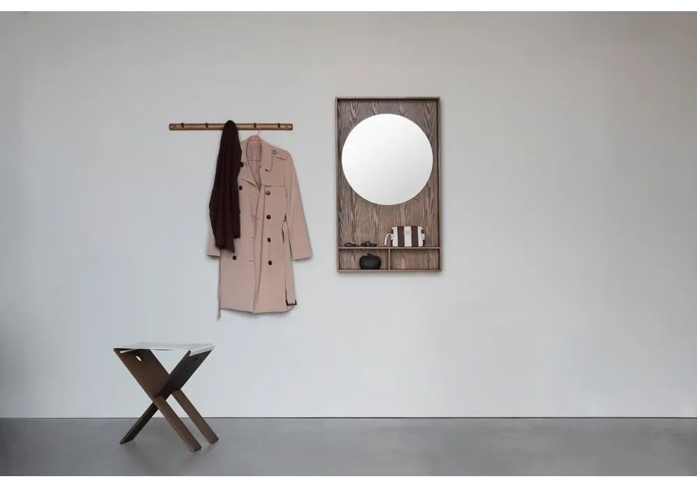 Hnedý vešiakový panel z dubového dreva 60x100x11,5 cm Show Me – Mette Ditmer Denmark