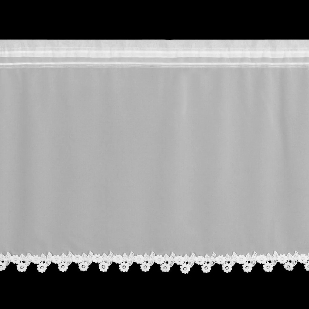 KRÁTKA ZÁCLONA NA PÁSKE LILI 150X60 CM BIELA