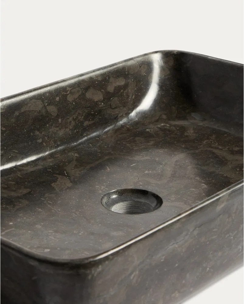 Sivé kamenné umývadlo 55x35 cm Darnen – Kave Home