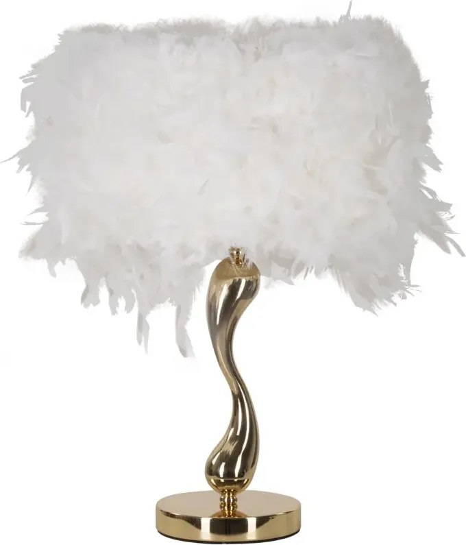 Stolná lampa Cart 47 cm bielo-zlatá