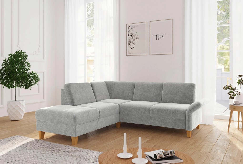 XXXLutz ROHOVÁ SEDAČKA, textil, svetlosivá Sit & More - Sedačky - 000144016168