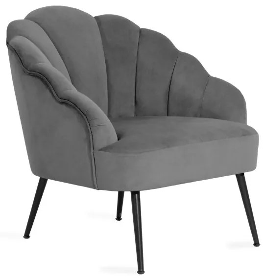 Kreslo ARIEL zamatové sivé ALL 969847