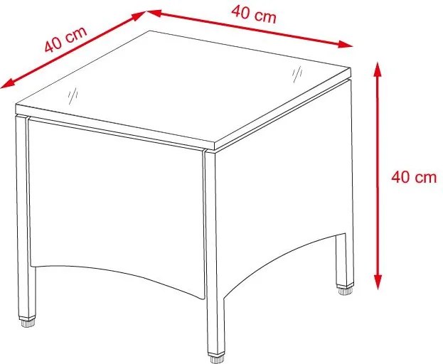 SET Relaxačného lehátka a stolíka Avenberg KAIMAN DUO
