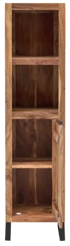 furniture-nabytek.cz - Masivní koupelnová skříňka Sydney z akácie, lakovaná, hnědá – 31×25×125 cm