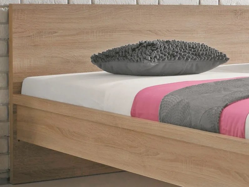 Posteľ Malmö 90x200 cm, dub Sonoma