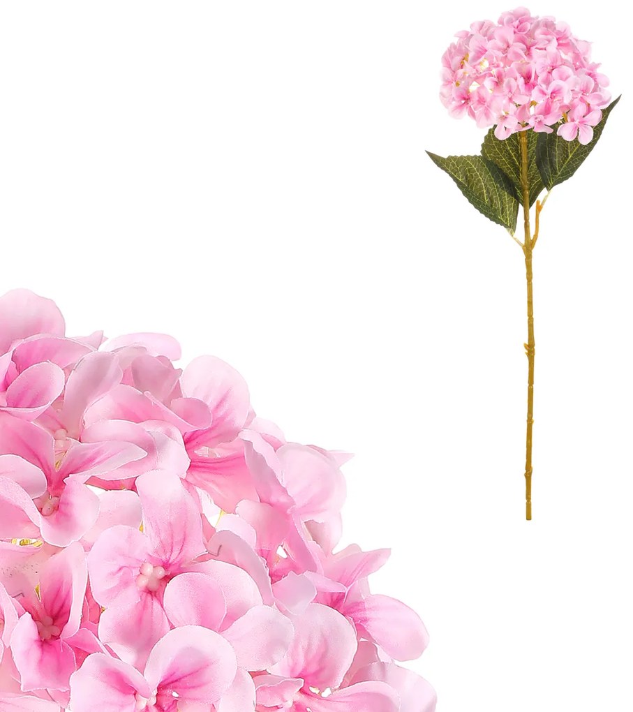 Autronic - Hortenzie - umělá řezaná květina, růžová - UKZ1000 PINK NOVINKA