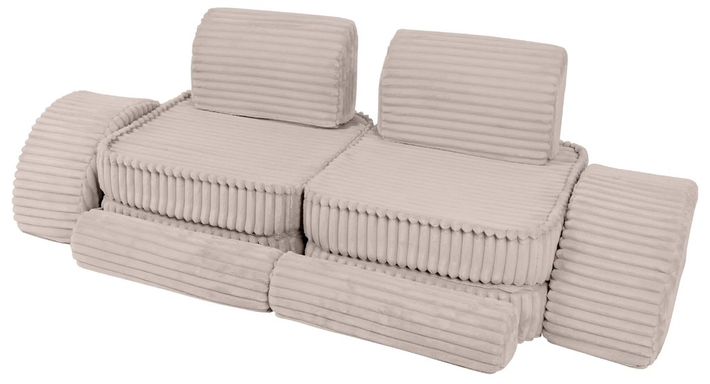 MeowBaby® Churros detská pohovka Max, Pebble Beige