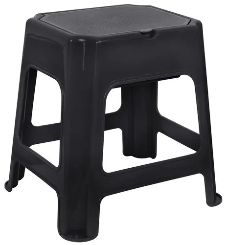BISK Erga príslušenstvo, kúpeľňová stolička s úložným priestorom 420x365x425 mm, čierna, ERG-08044