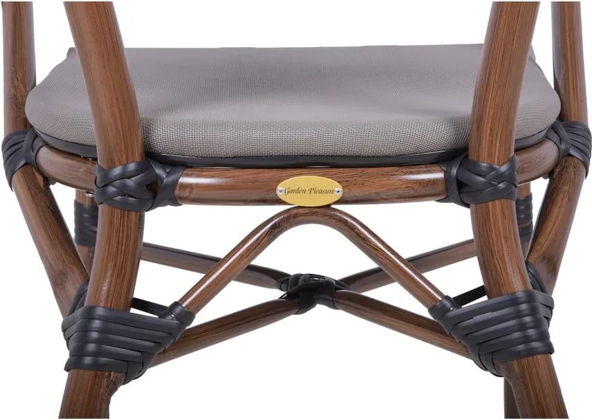 Béžová kovová záhradná stolička Toskana – Garden Pleasure