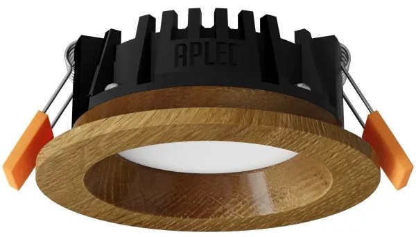 APLED - LED Podhľadové RONDO WOODLINE LED/3W/230V 3000K pr. 9 cm dub masív