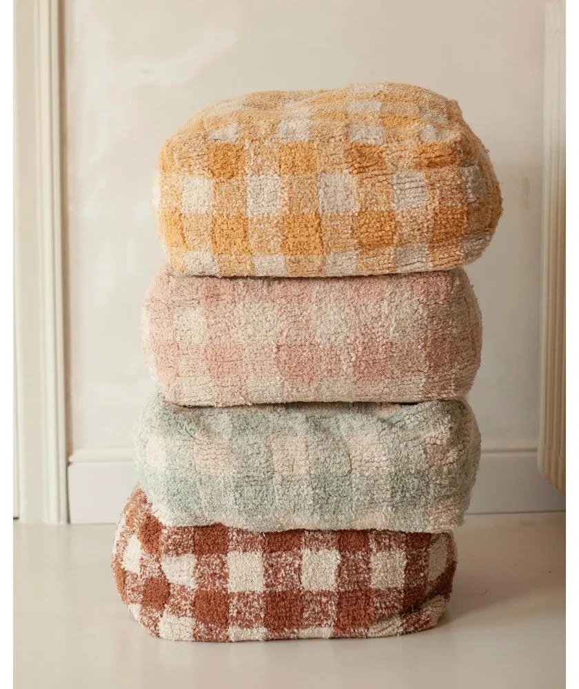 Hnedý taburet Vichy Toffee – Lorena Canals