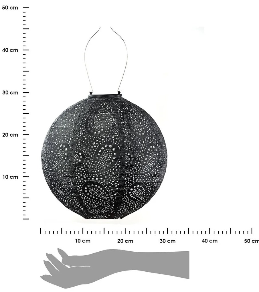 Lumiz SOLÁRNY LAMPÁŠ ROUND 28,9X30 CM TMAVOSIVÁ