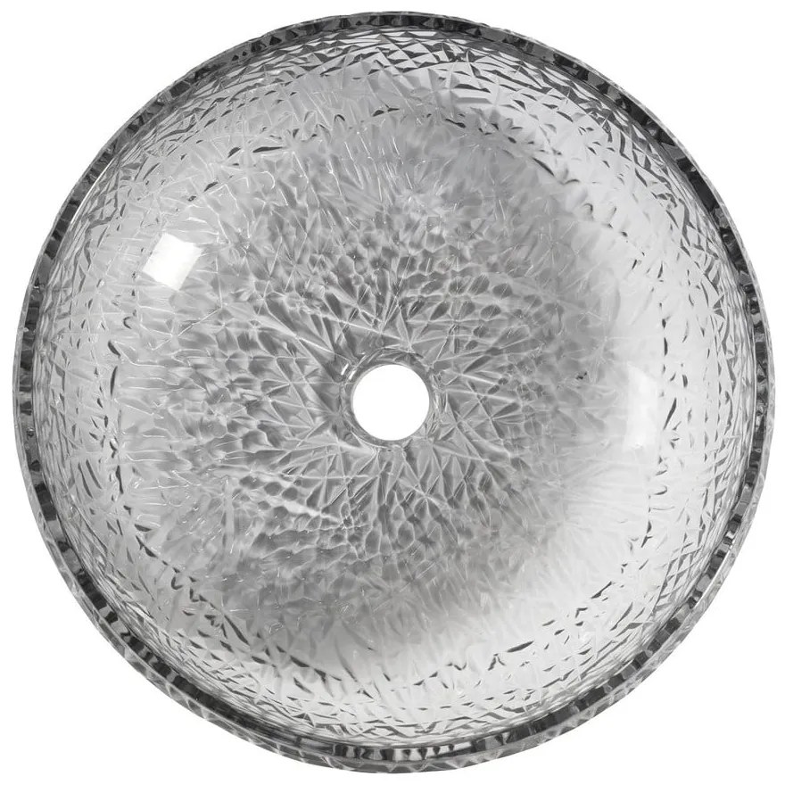 Čierne sklenené okrúhle umývadlo ø 42 cm Gaviota – Sapho