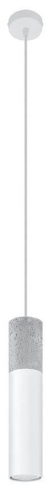 Sollux SL.0647 - Luster na lanku BORGIO 1xGU10/40W/230V betón/kov biela