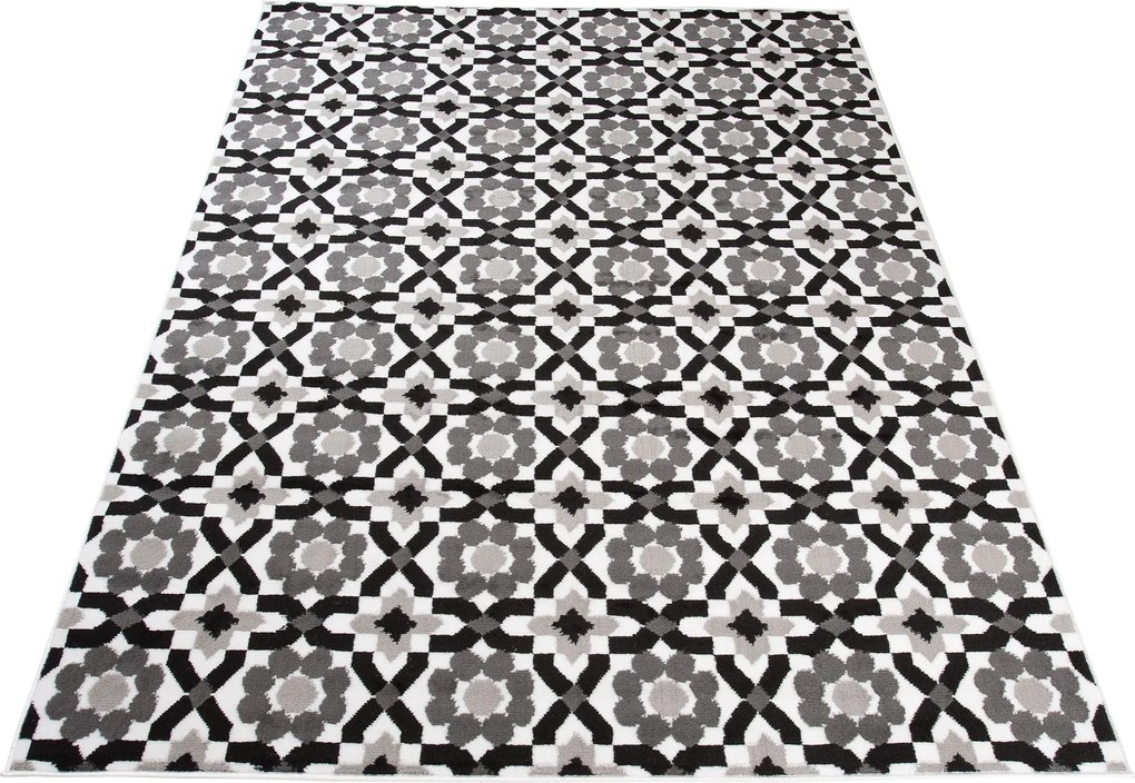 TA Koberec Z645F WHITE MAYA PP EYM Sivý Obdĺžnikový Rozmer: 160x220 cm