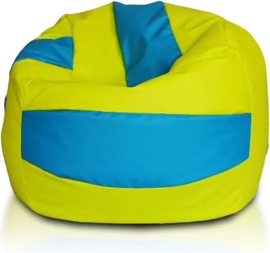 Sedací vak lopta volleyball ekokoža 290l - Červená