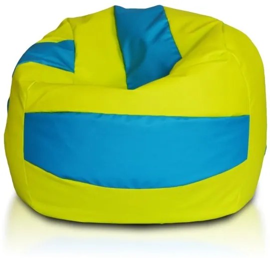 Sedací vak lopta volleyball ekokoža 290l TiaHome - Svetlo modrá