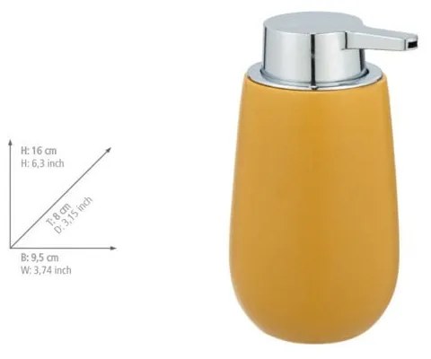 Žltý keramický dávkovač mydla 0.32 l Badi - Wenko