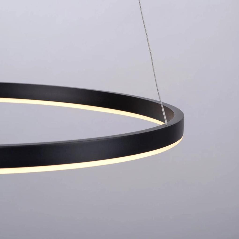 LED závesné svietidlo Ritus, Ø 58,5 cm antracitová