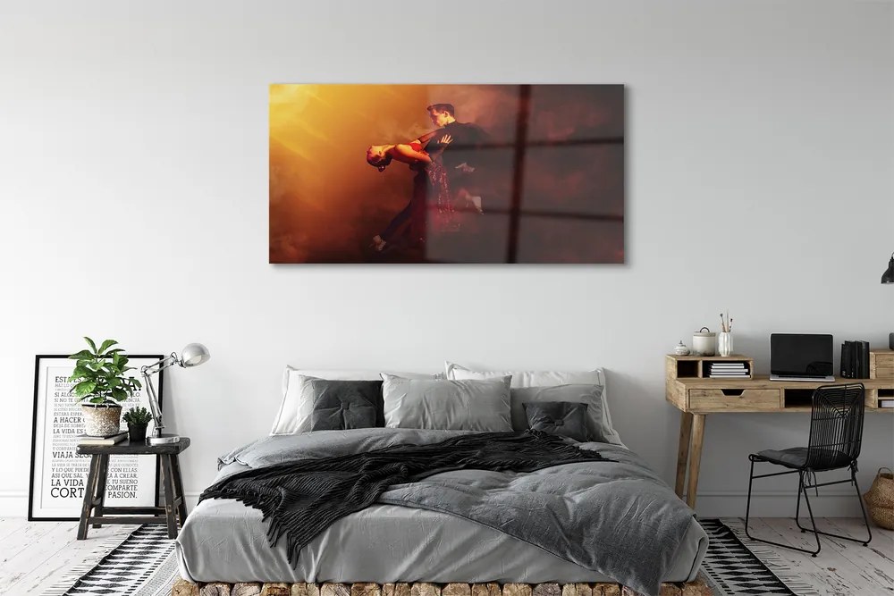 Obraz plexi Ľudia tancujú v daždi dym 140x70 cm