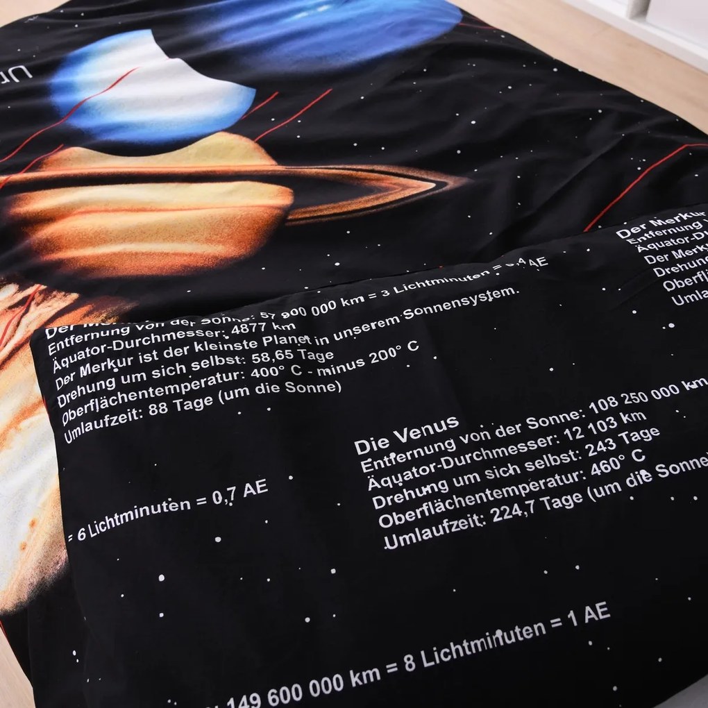 Bavlnené posteľné prádlo Space, 135 x 200 cm, 80 x80 cm