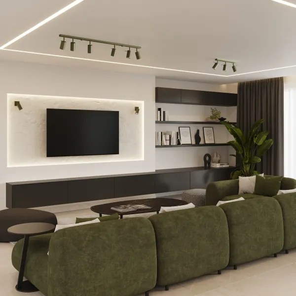 Sollux SL.1500 - Nástenné bodové svietidlo RING 1xGU10/10W/230V zelená