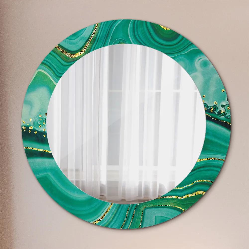 Okrúhle ozdobné zrkadlo Mramor z achátu fi 60 cm