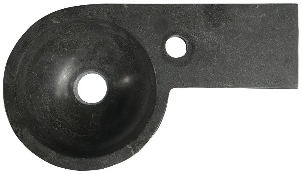 Sapho, BLOK kamenné umývadlo 40x10x23 cm, čierny Antracit, 2401-32
