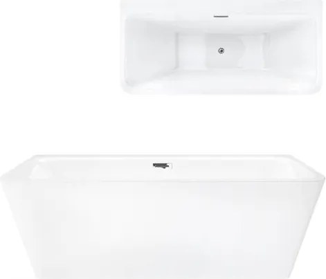 Vaňa Corsan Iseo 150 cm s chrómovou povrchovou úpravou