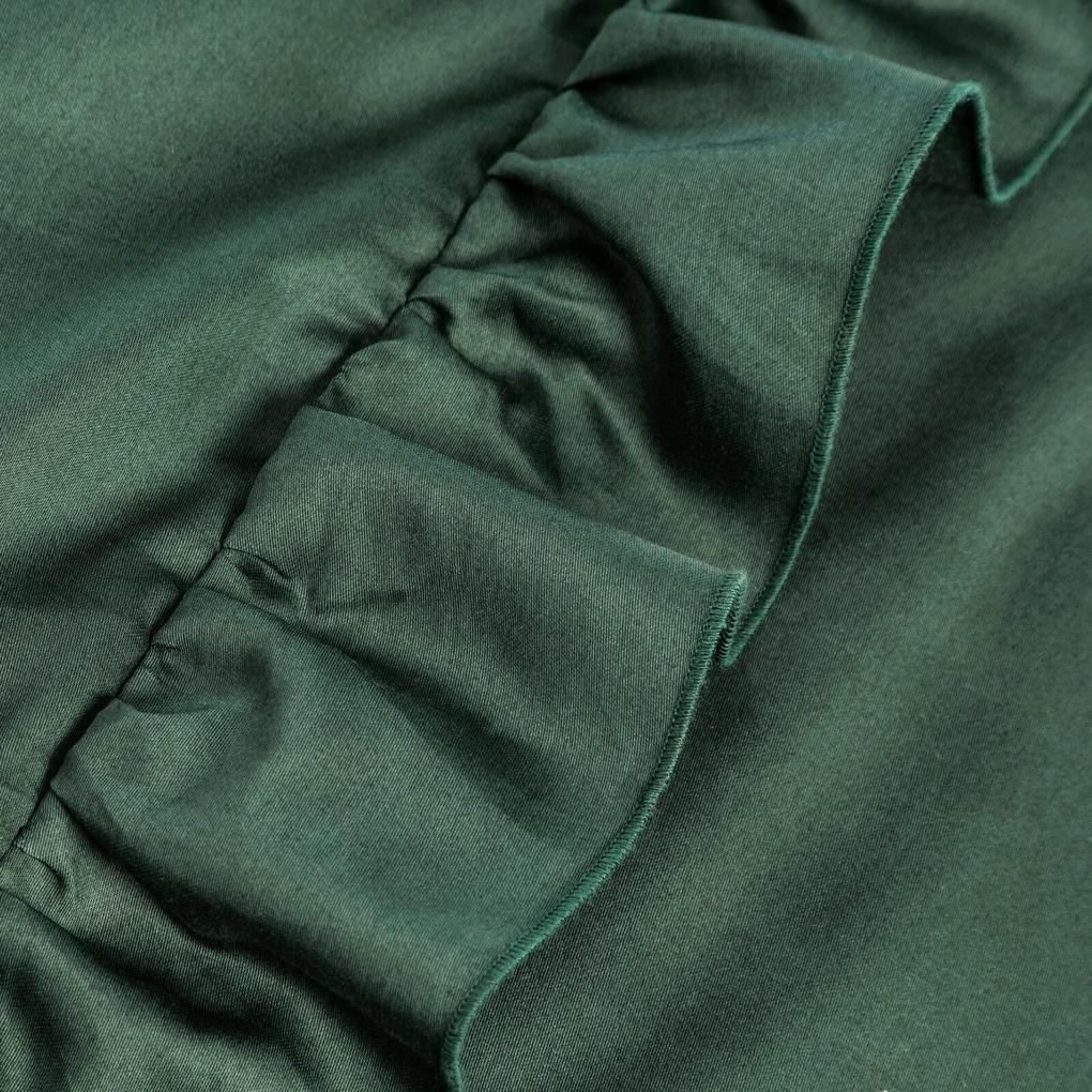 Posteľné obliečky saténové REINA 220 x 200cm , 2ks 70 x 80 cm zelená