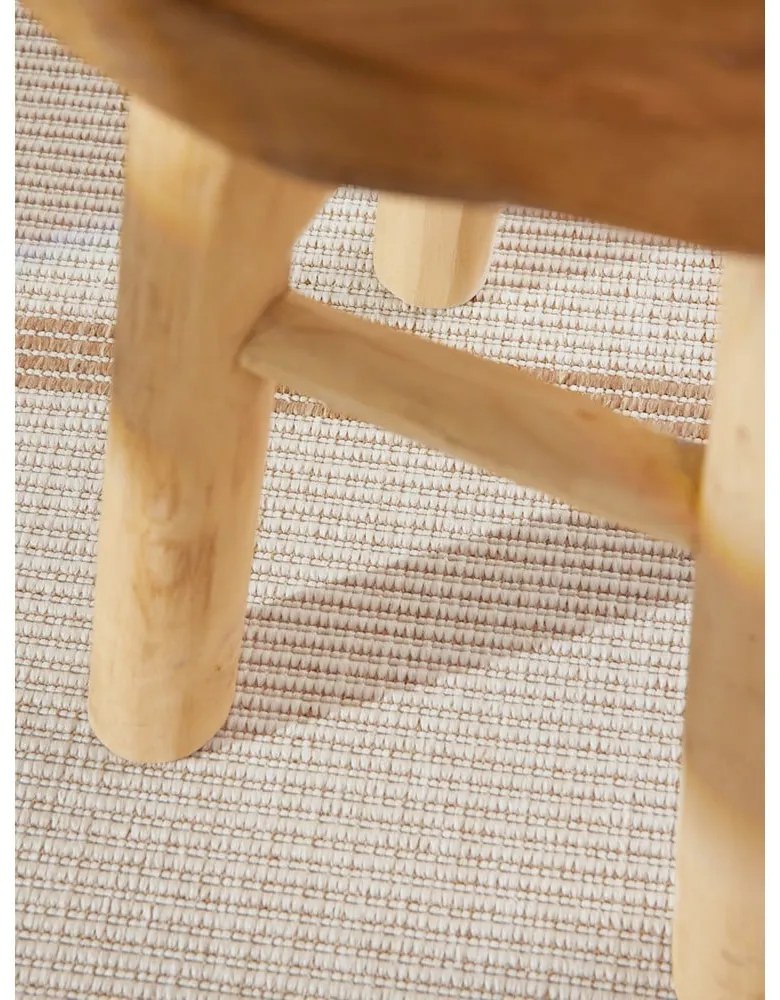 Okrúhly vnútorný a vonkajší koberec v béžovej a slonovinovej farbe ø 160 cm Duet Bowen – NORTHRUGS