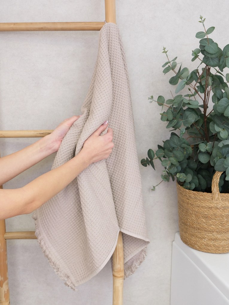 Vaflová osuška 100 × 150 cm ‒ Florencia cappuccino