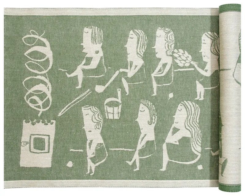 Podložka do sauny Naisten 46x150, zelená