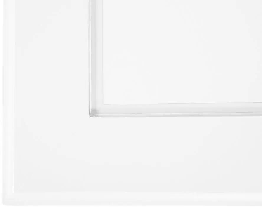 Stolík so sklenenou doskou biely ATTU Beliani