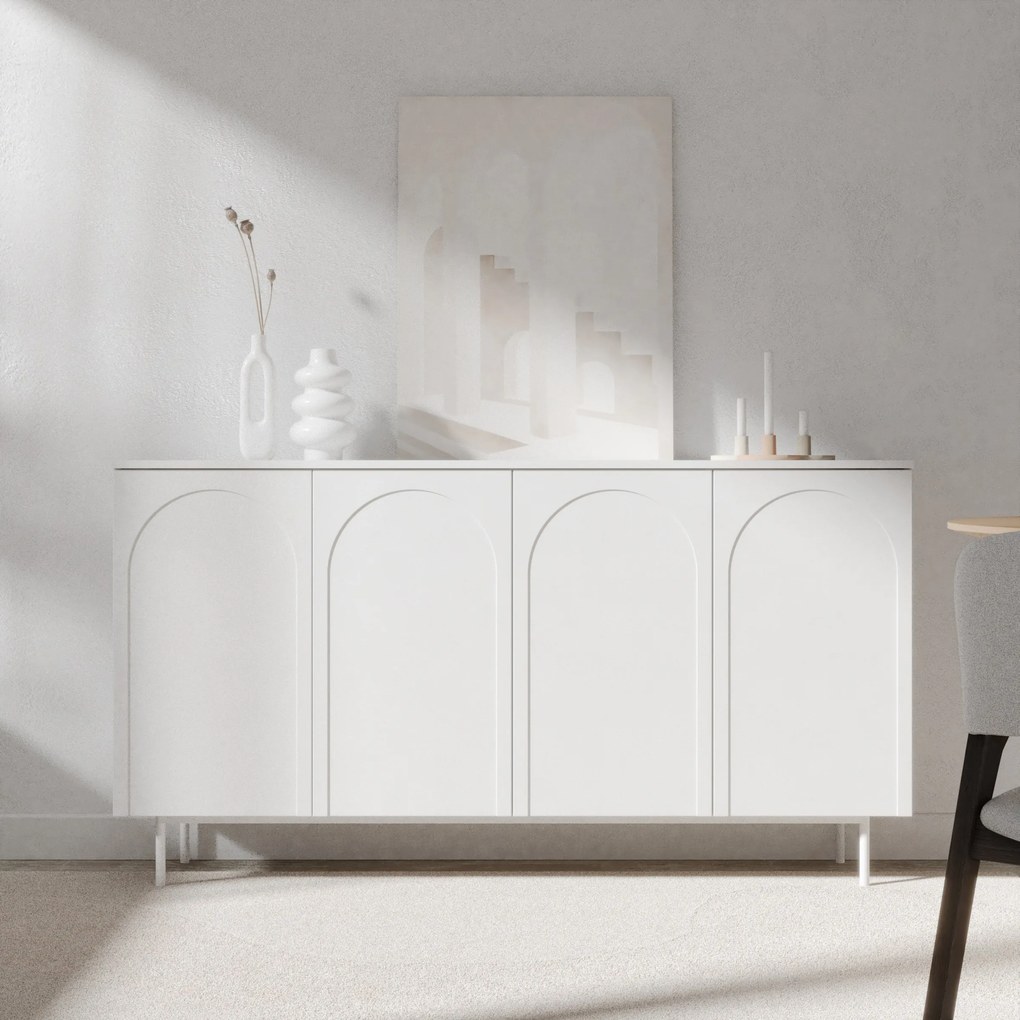 Komoda HELENE 161 cm bílá