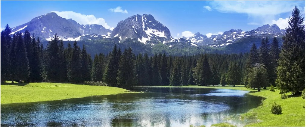 Obraz - Zasnežené vrcholky hôr (120x50 cm)
