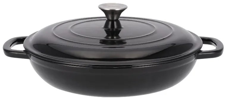 Silvercrest® Liatinová servírovacia panvica, Ø 30 cm (čierna) (100393085)