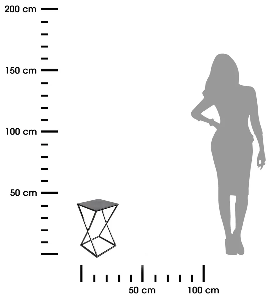 Stojan na kvetiny Loftstyle 2 40 cm čierny