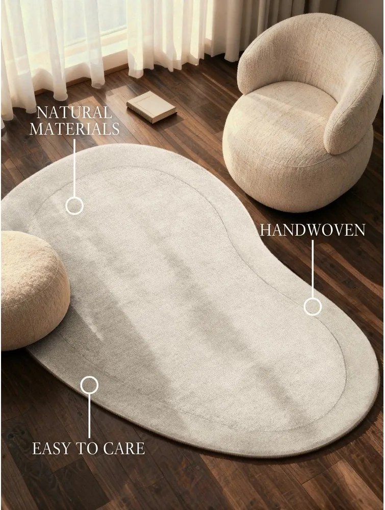 Krémový ručne tkaný koberec s prímesou vlny 125x200 cm Kari Organic – Villeroy&amp;Boch