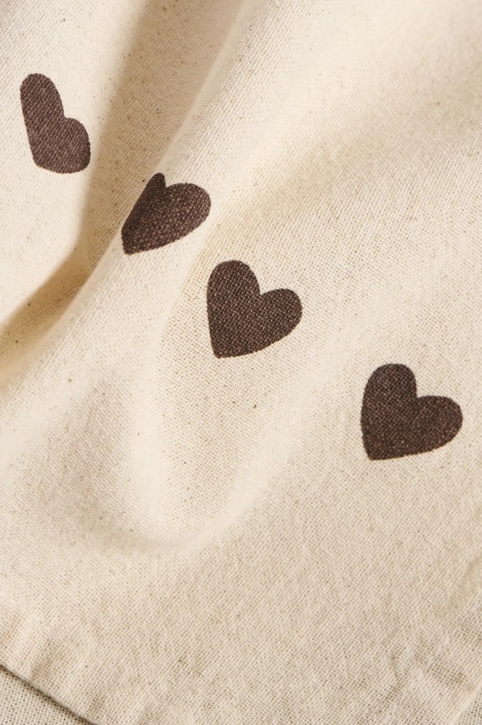 Ib Laursen Bavlnená utierka Johanne Brown Hearts