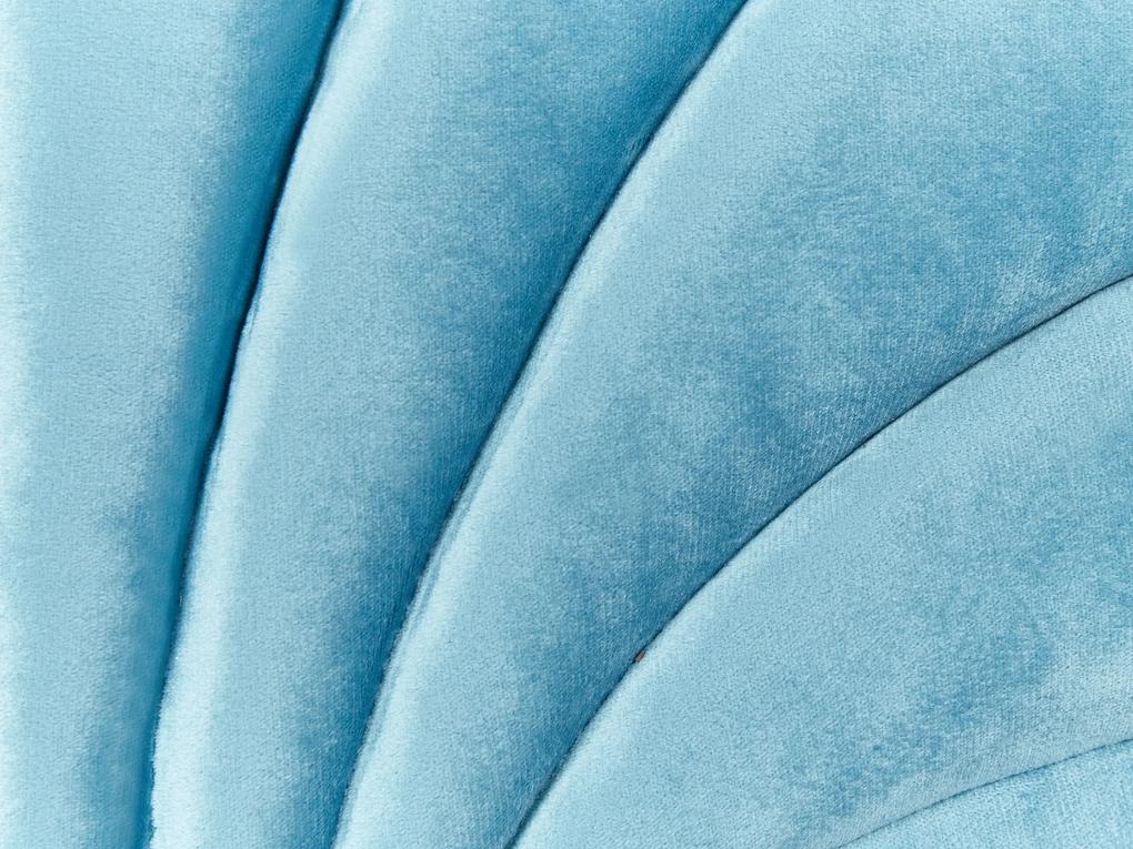 Zamatový vankúš 47 x 35 cm modrý CONSOLIDA Beliani